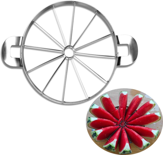 Stainless Steel Watermelon Slicer - 12 Slice Cutter, 9.8 in Diameter