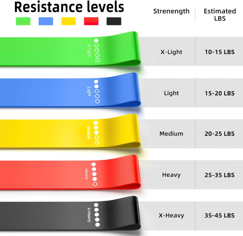 Resistance Bands Set for Exercise and Physical Therapy with Carry Bag