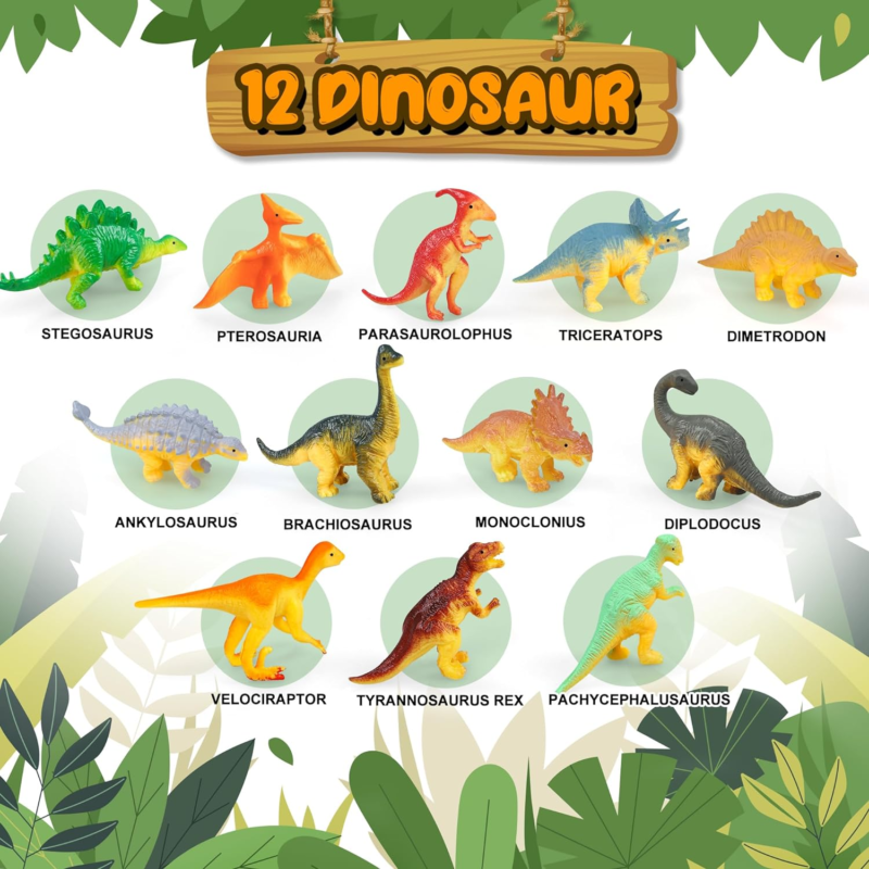 Dinosaur Sound Book & 12-Piece Dino Toy Set – Interactive Educational Gift