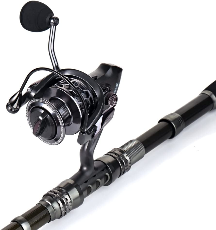 Fishing Rod Combo with Telescopic Fishing Pole Spinning Reel Fishing Carry Bag 