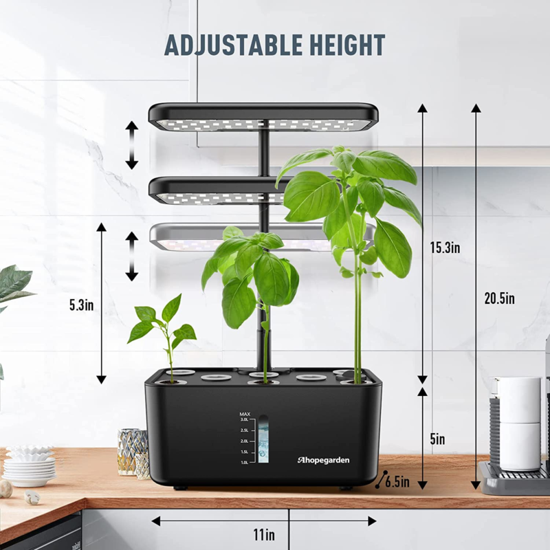 Indoor Garden Hydroponic Growing System Kit Herb Vegetable Grow Light