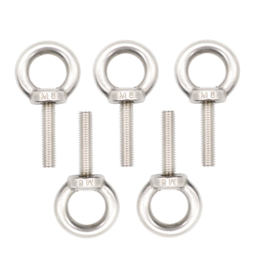 5 Pieces Stainless Steel M8 X 32 Mm Ring Eye Bolts