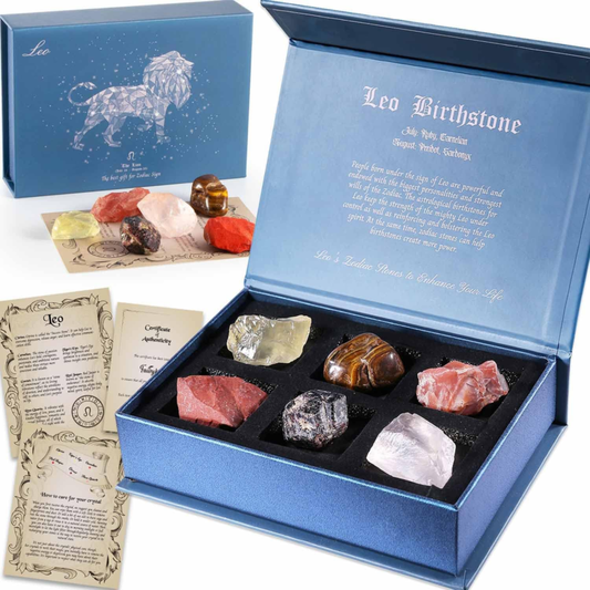  Natural Healing Crystals with Horoscope Box Set