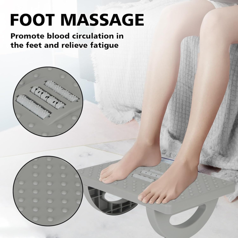 Ergonomic Rocking Foot Rest with Massage for Office and Home Use