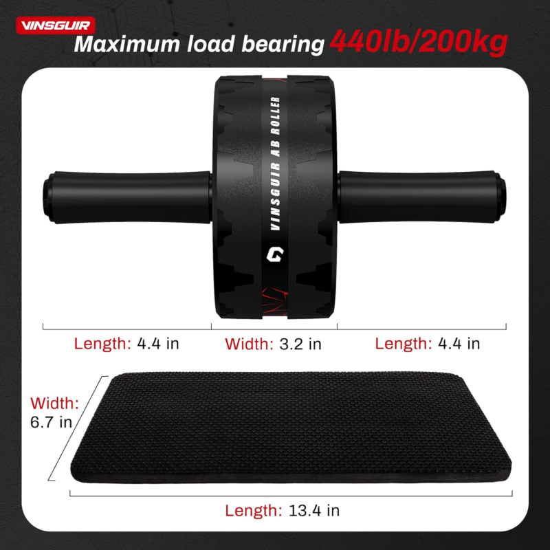 Ab Roller Wheel for Core Strength Training with Knee Pad Accessories