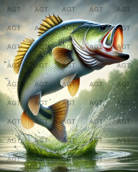 Large Mouth Bass Poster