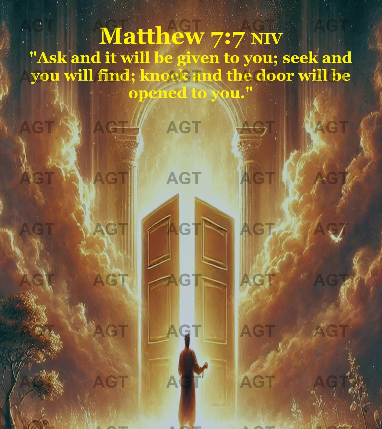 Matthiew 7:7 NIV Poster