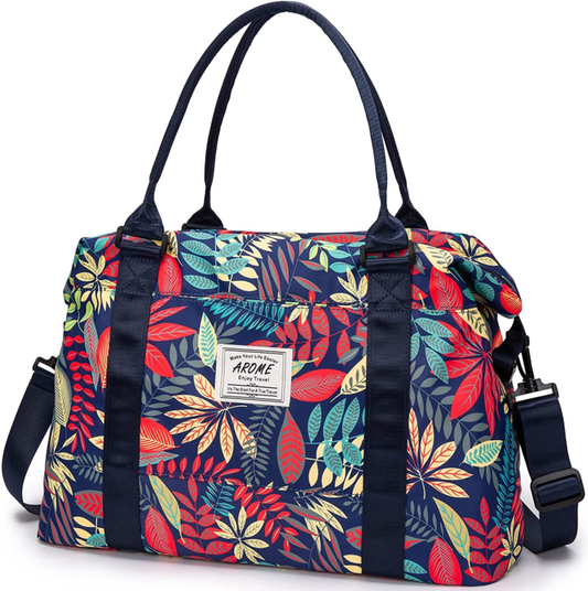Weekender Bag Large Travel Duffel  Waterproof Carry on Shoulder with Wet Pocket 