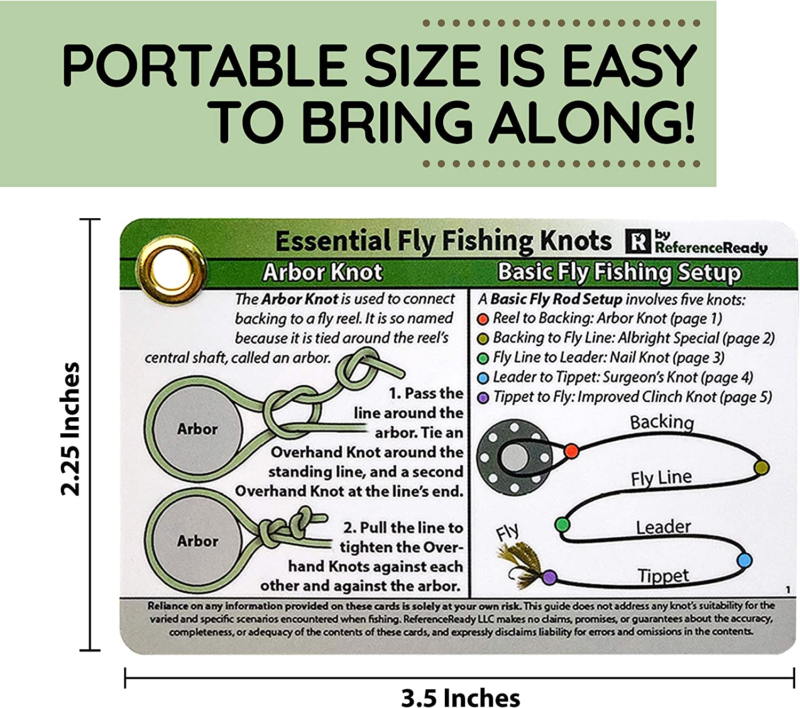 Fly Fishing Knot Cards - Waterproof Guide to 14 Essential Fly Fishing Knots