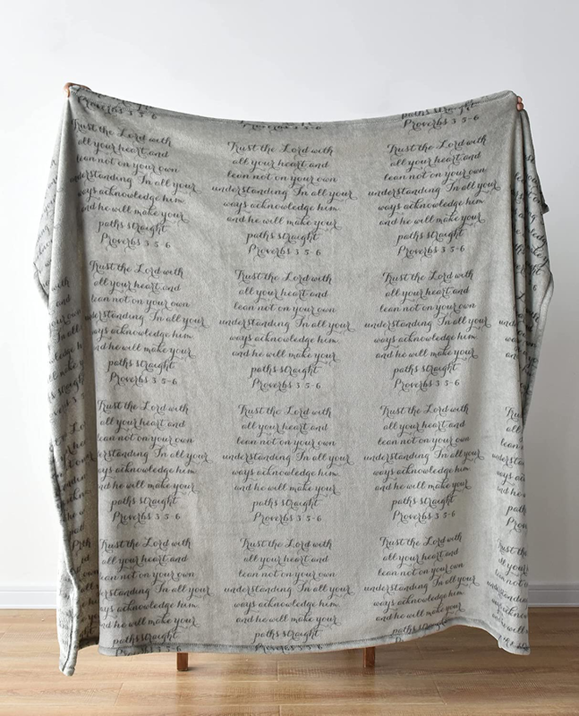 Inspirational Scripture Ultra-Soft Throw Blanket | Lightweight Fleece | Proverbs