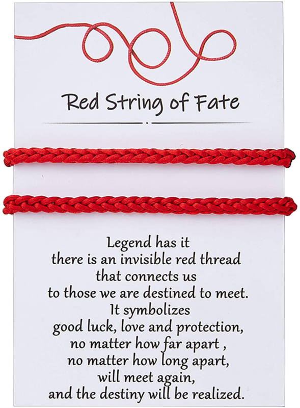Red String of Fate Good Luck Protection Couples Bracelets for Boyfriend and Girl