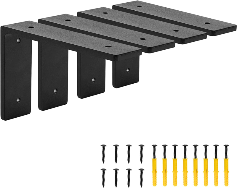 6"X 4"Shelf Brackets L Shelf Brackets Die-Cast Formation  Vertical Angle 4 pack