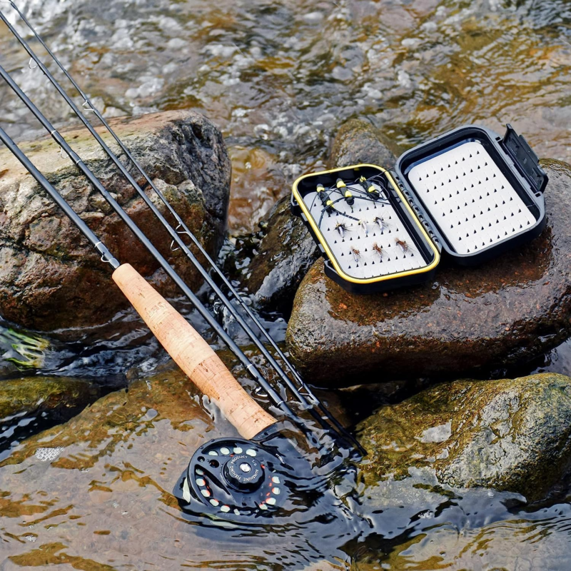 Fly Fishing Rod and Reel Combo Starter Kit Outfit 4 Piece 