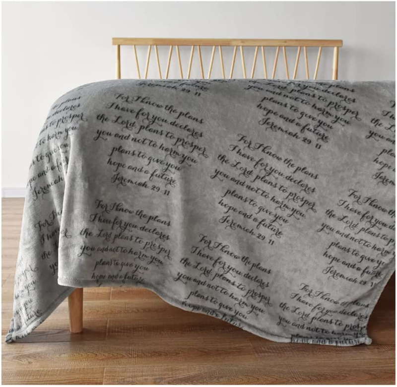 Inspirational Scripture Ultra-Soft Throw Blanket | Lightweight Fleece | Proverbs