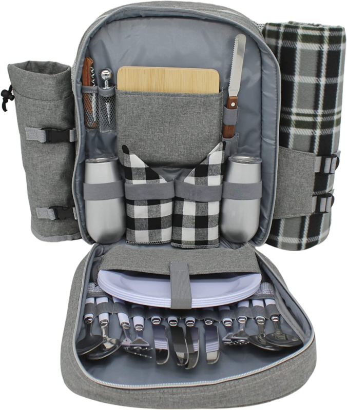 Picnic Backpack for Adventures,Insulated Picnic Backpack for 2