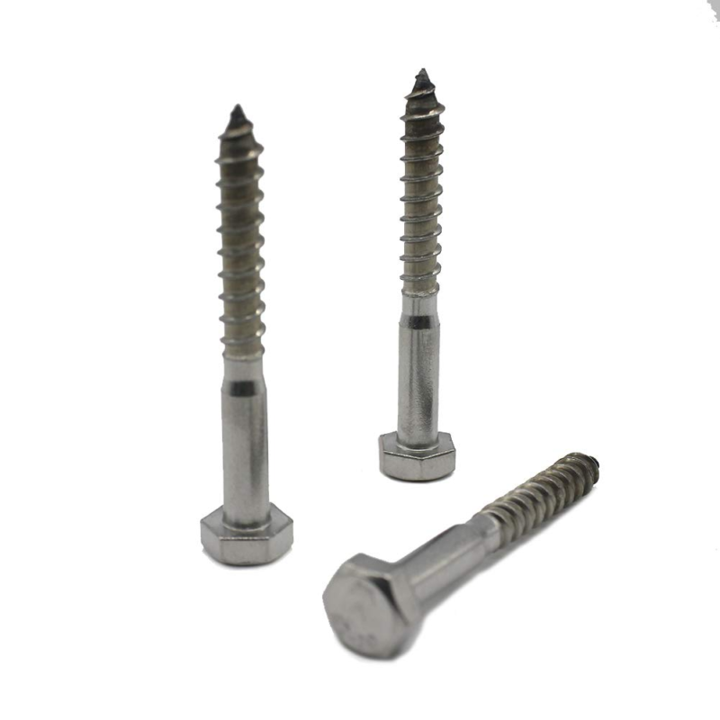 3/8" X 3" Stainless Hex Lag Bolt Screws for Wood, (10 Pack) 