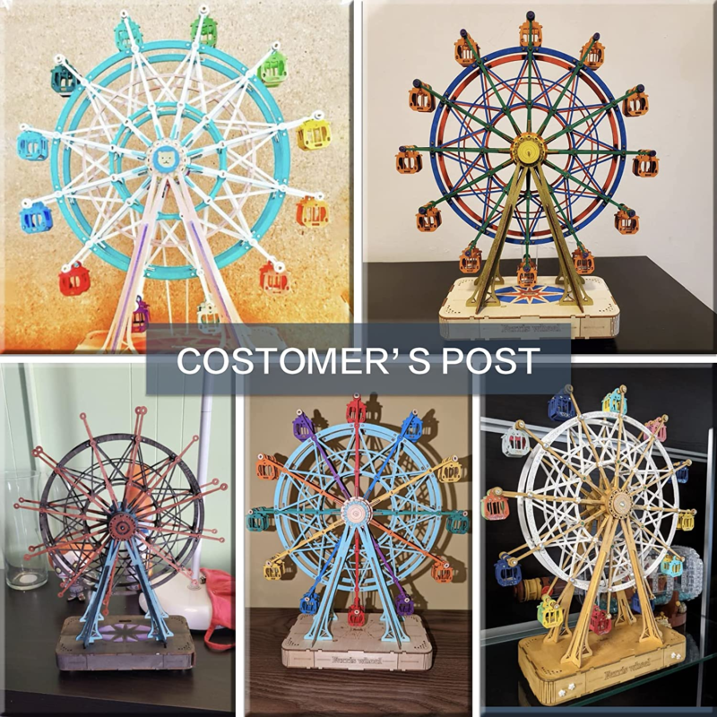 3D Wooden Puzzle for Adults, Ferris Wheel ( 232 PCS )