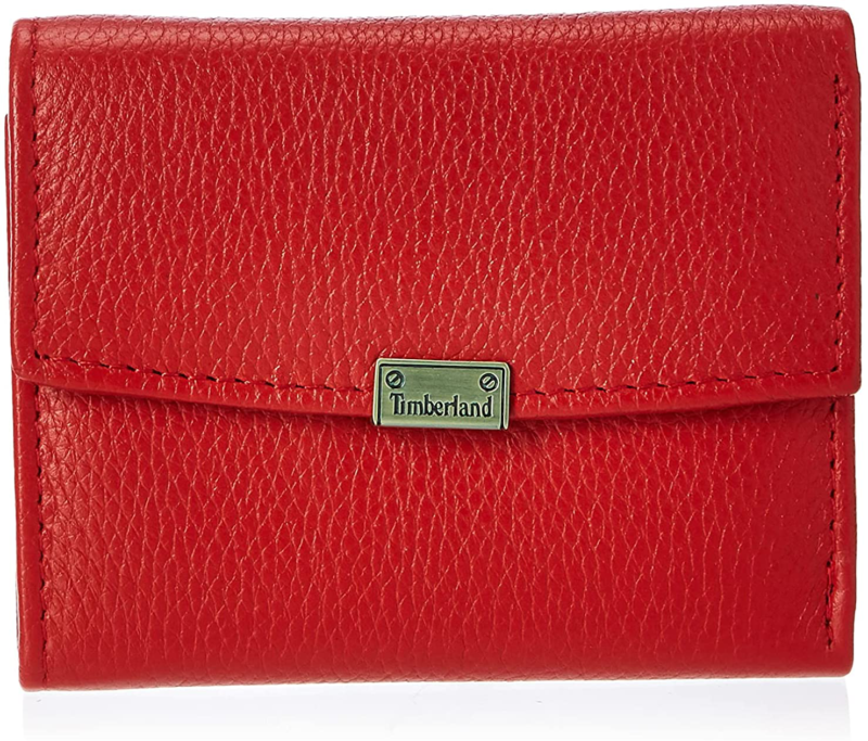 Timberland Women's Leather RFID Small Indexer Snap Wallet Billfold