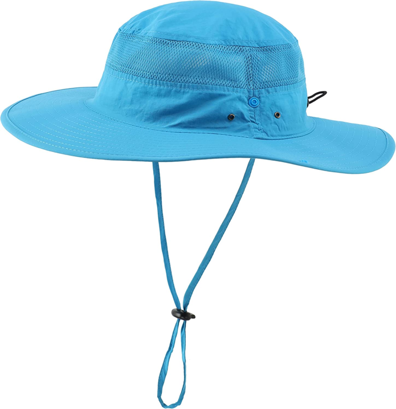 Outdoor Mesh Sun Hat Wide Brim UV Sun Protection Hat Fishing Hiking 