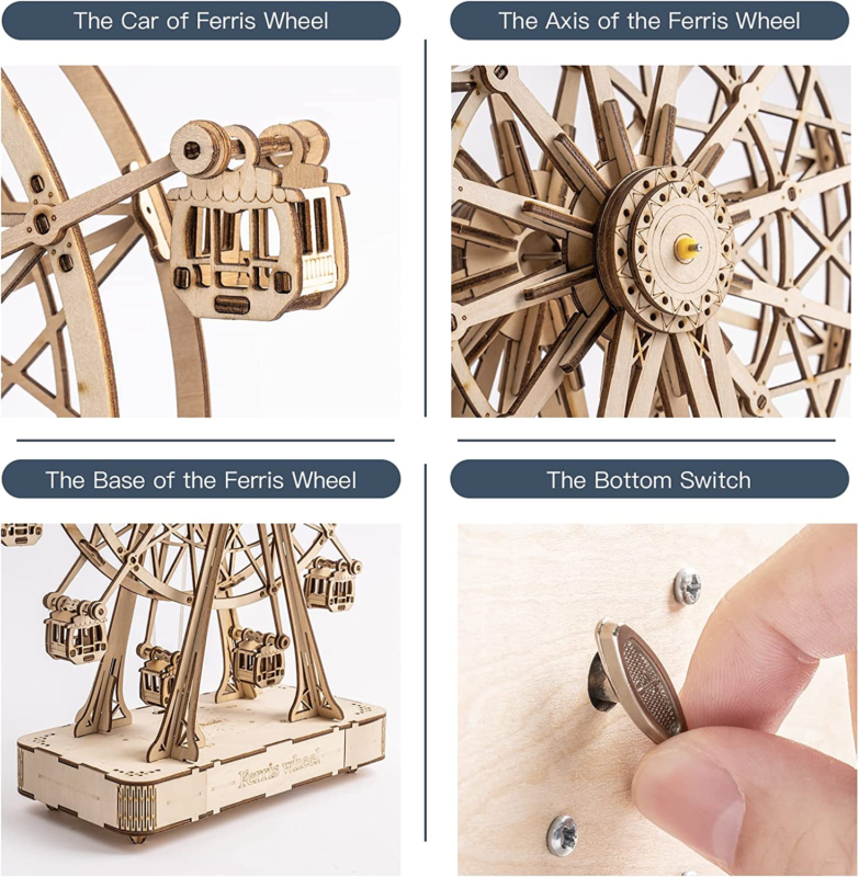 3D Wooden Puzzle for Adults, Ferris Wheel ( 232 PCS )