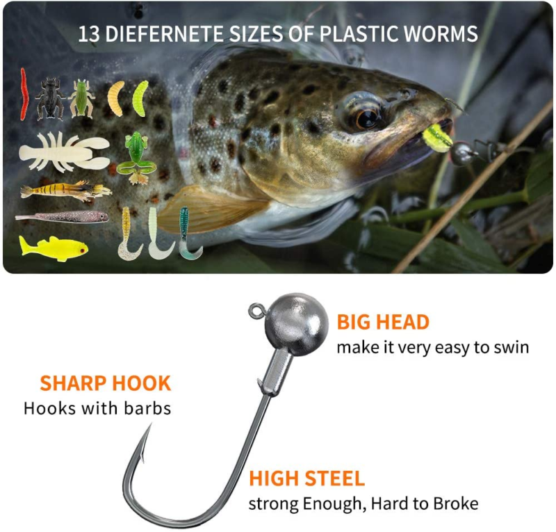 Fishing Lures Kit for Freshwater, Bass Trout Salmon Fishing  