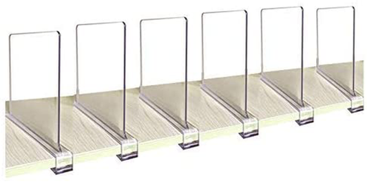 CY Craft Acrylic Shelf Divider, Wood Shelf Dividers,Clear Closet Shelf Separator