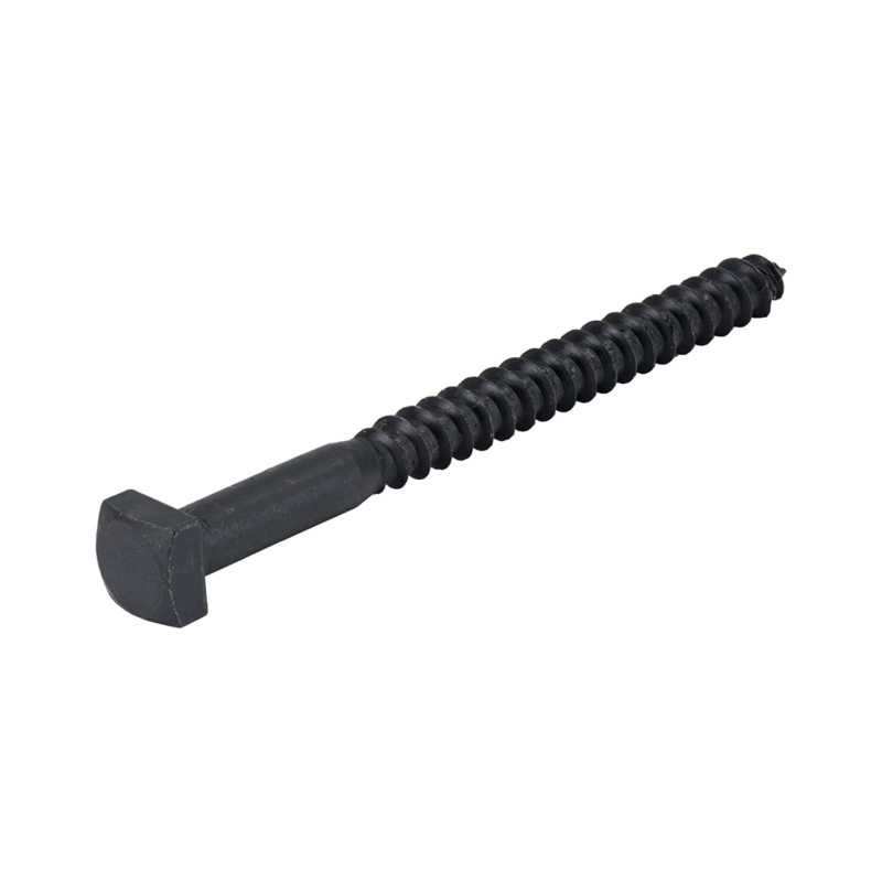 Rustic Square Lag Screws, Ruspert Weatherproof Coating, Black Exterior Lag Bolts