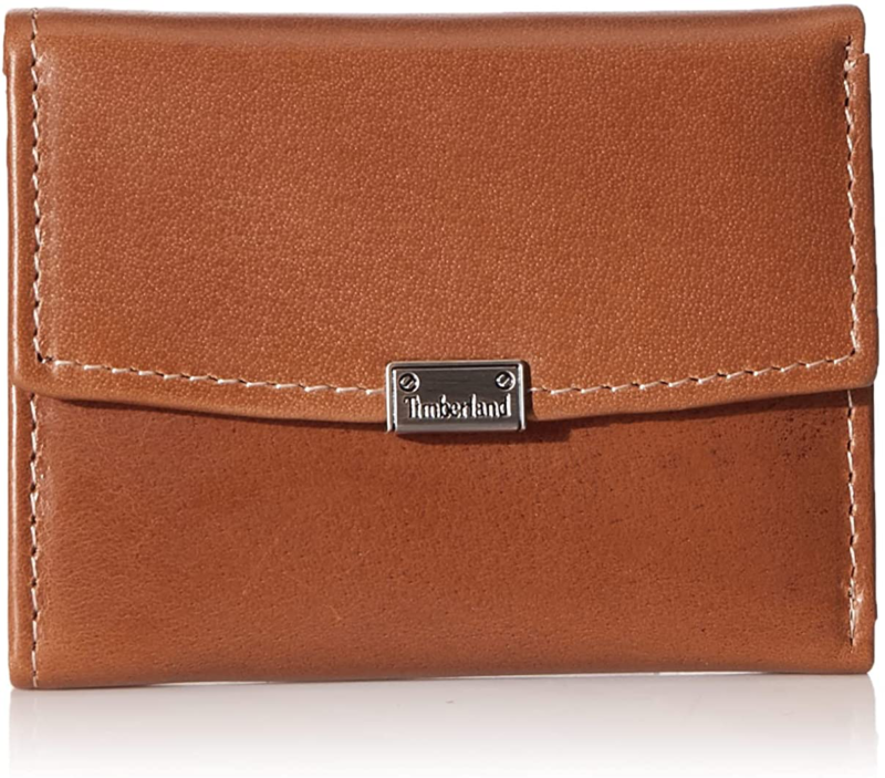 Timberland Women's Leather RFID Small Indexer Snap Wallet Billfold