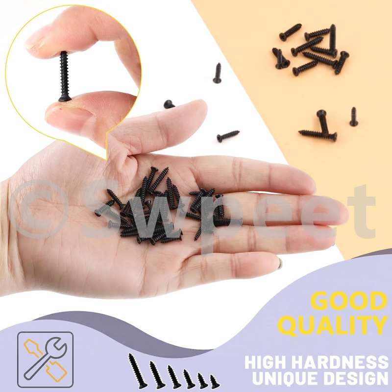 1295Pcs 5Mm 6Mm 8Mm 10Mm 12Mm 16Mm Small Wood Screws Assortment Kit, Self Drilli