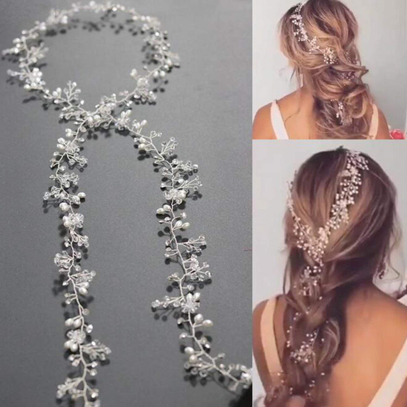 Wedding Hair Vine Long Bridal Headband Hair Accessories for Bride