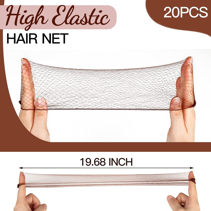 20PCS Hair Net Invisible and 40PCS U Shaped Hair Pins Set