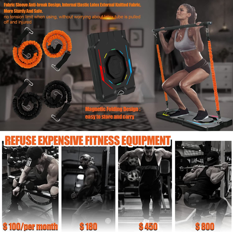 Pushup Fitness Home Gym Workout Equipment, Multi-Functional 20 in 1 Workout