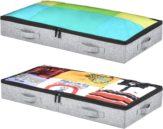 Underbed Storage Containers, Storage Bin for Clothes, Blankets, Shoes and Pillow