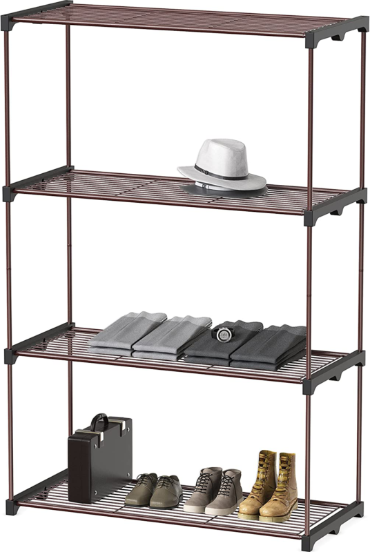 Simple Houseware Storage Shelves Multipurpose Freestanding Closet Organizer  