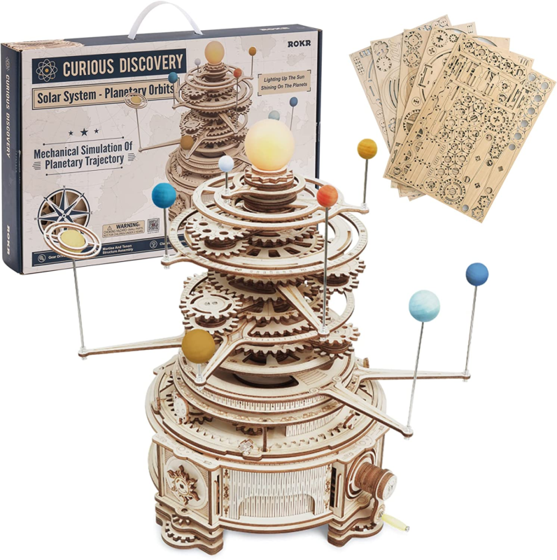 3D Wooden Puzzle Solar System Model Kit for Adults 