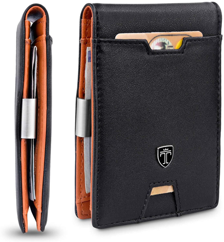 TRAVANDO Mens Slim Wallet with Money Clip AUSTIN RFID Blocking Bifold Credit Car