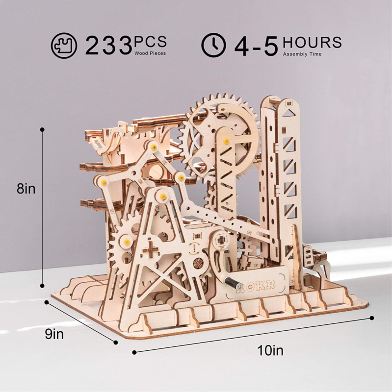 3D Wooden Puzzle Model Building Kit for Adults - Brain Teaser, (Fortress)