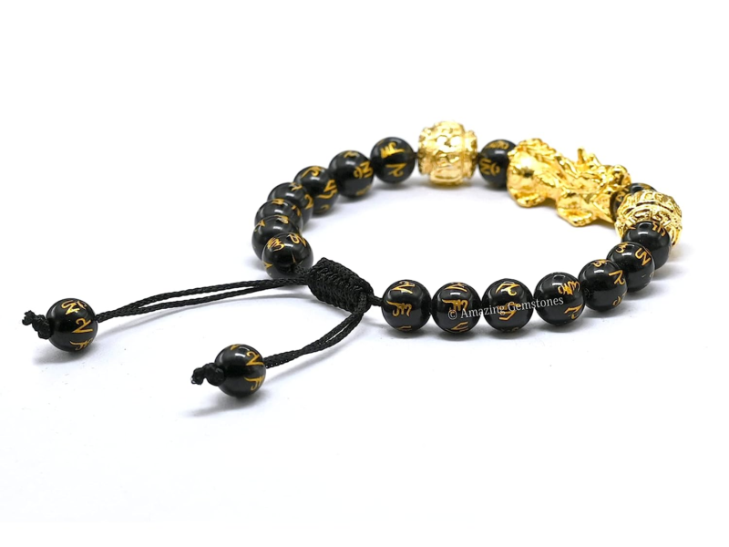 Feng Shui Black Obsidian Wealth Bracelet for Women