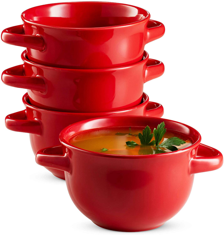 Soup Crocks with Handles, Soup Bowls, Oven Safe, Ceramic Make, Soup, Chilli, by 