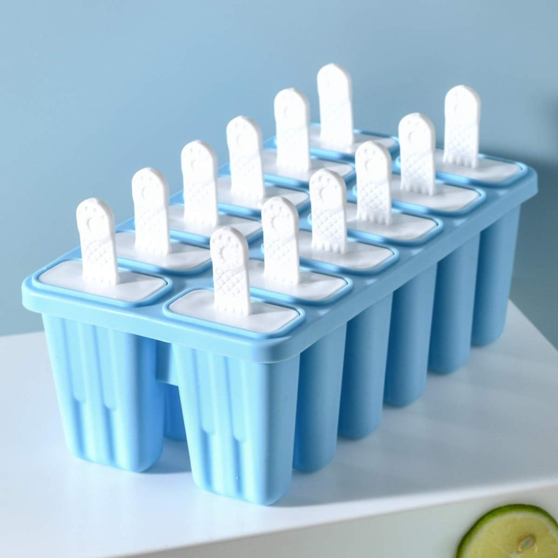 Popsicle Molds 12 Pieces DIY Reusable Silicone Ice Pop Molds Easy Release
