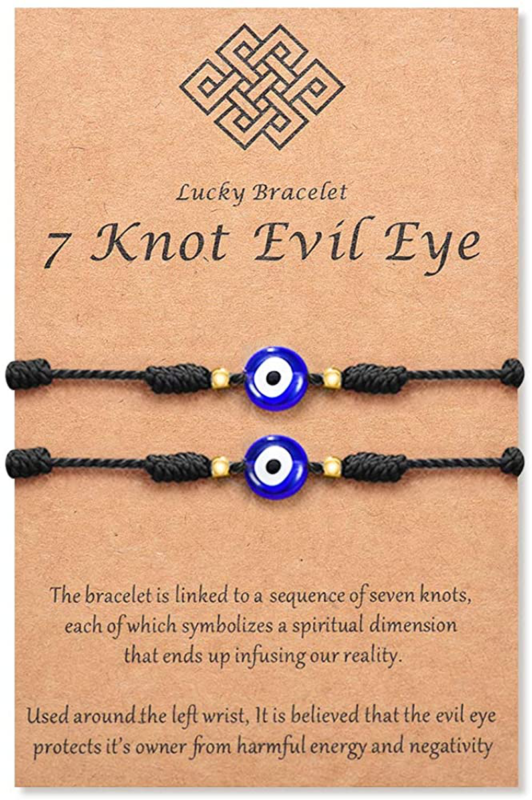 Evil Eye 7 Knot Lucky Bracelets Adjustable Red String Amulet