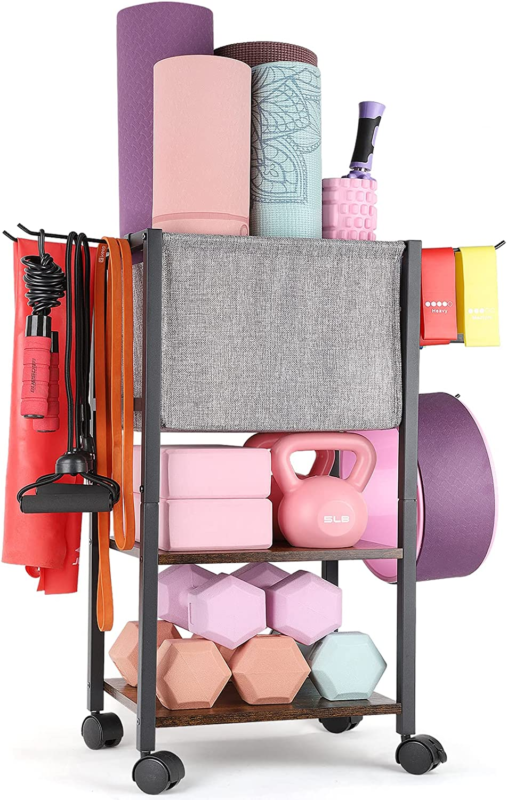 Yoga Mat Storage Rack Home Gym Storage Organizer