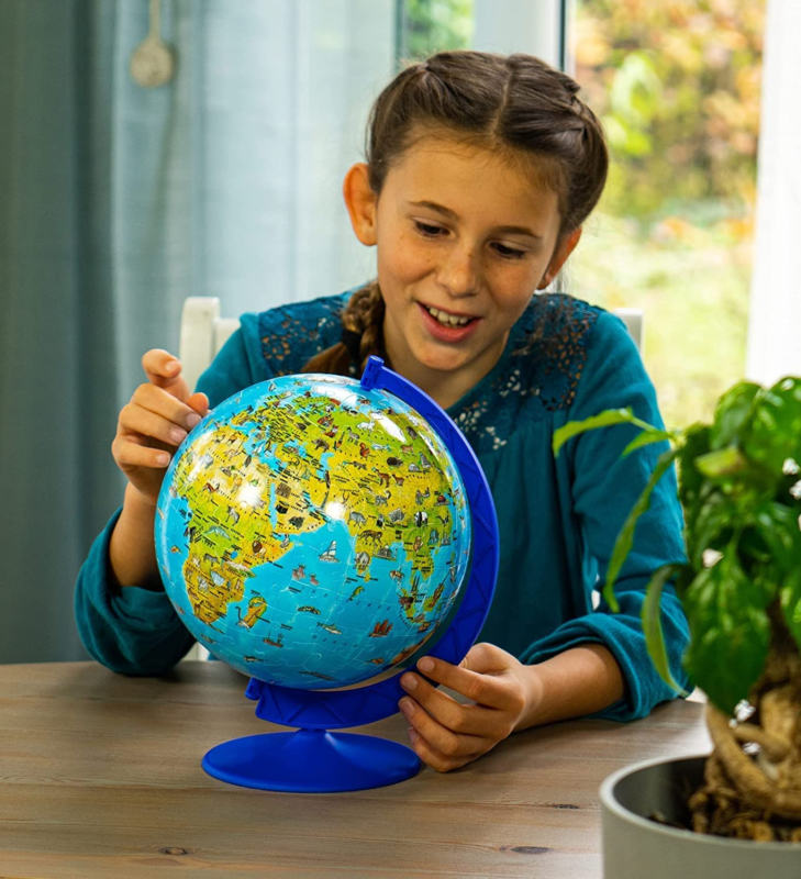 Children's World Globe 180 Piece 3D Jigsaw Puzzle for Kids and Adults 