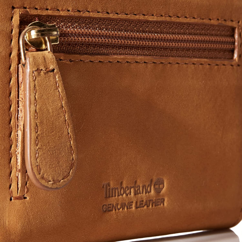 Timberland Women's Leather RFID Small Indexer Snap Wallet Billfold