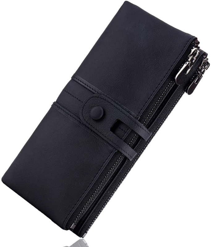 ROULENS Wallet for Women Genuine Leather Card Holder Phone Checkbook Organizer Z