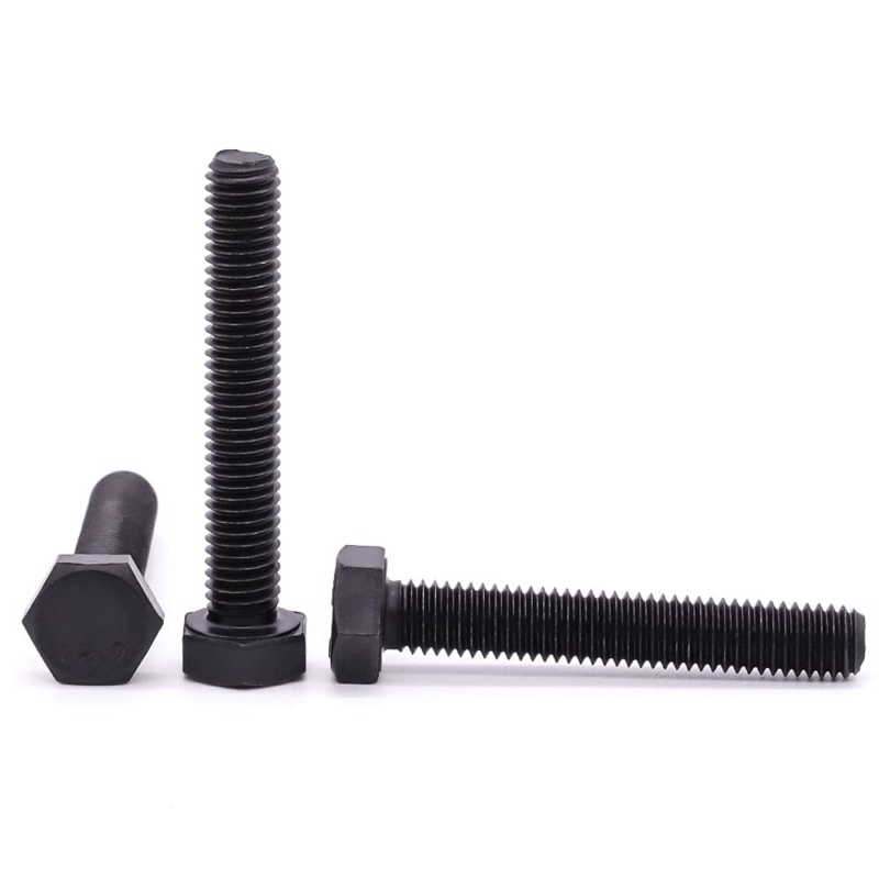 M10-1.5 X 25Mm Hex Bolts, 12.9 Grade Alloy Steel, Black Oxide Finish, 10 PCS