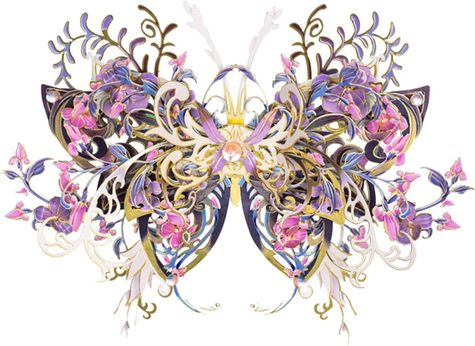 3D Metal Puzzle Model Kit for Adults Flower and Butterfly 