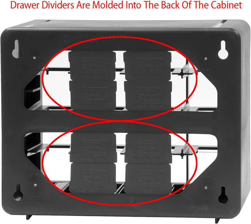 16 Drawer Plastic Parts Storage Hardware and Craft Cabinet, 10-1/2-Inch W X 6-1/