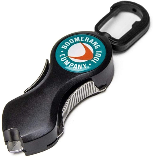 Fishing Line Cutter with Retractable Tether and Stainless Steel Blades 