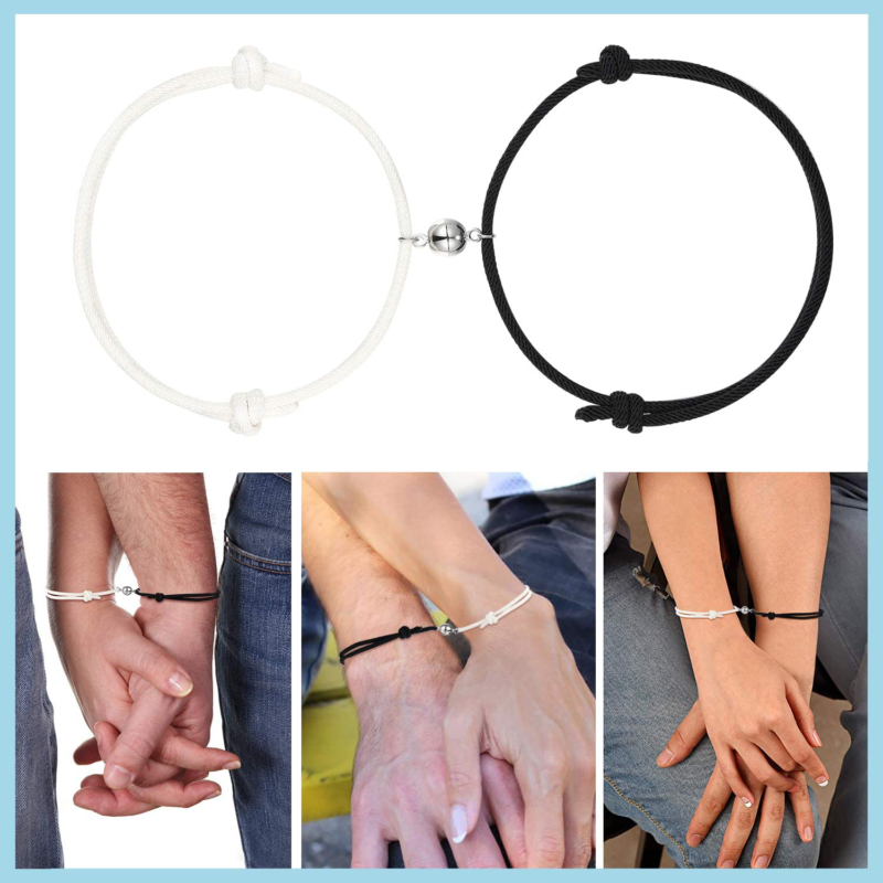 Magnetic Couples Bracelets Mutual Attraction Relationship Matching 